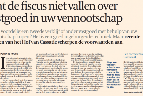 Is het interessant vastgoed via uw vennootschap te kopen?