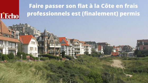 Thierry Lauwers dans L’Echo: Faire passer son flat à la Côte en frais professionnels est permis